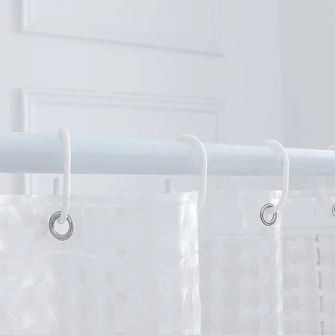 EVA 3D Crystal Clear Shower Curtain Liner,Thin Lightweight Ice Cube Bathroom Shower Showroom Inner Curtain with Rustproof Metal Grommet Holes No Odors, Eco Friendly (71x71, Clear) - ModernBath