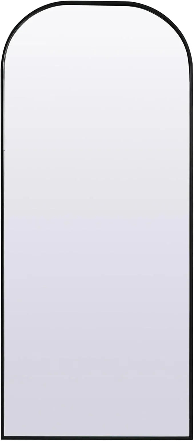 Illuminate, Metal Frame Arch Full Length Mirror 28X66 Inch in, Modern, Black - ModernBath