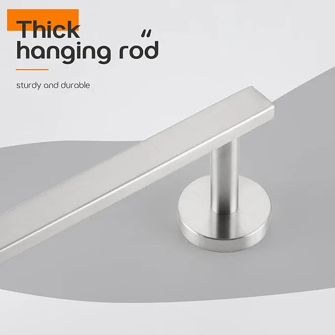 16 Inch Bathroom Towel Bar Bath Towel Rack Kitchen Towel Holder Towel Hanger Wall Mounted SUS304 Stainless Steel Brushed Nickel AN4001BR-L16 - ModernBath