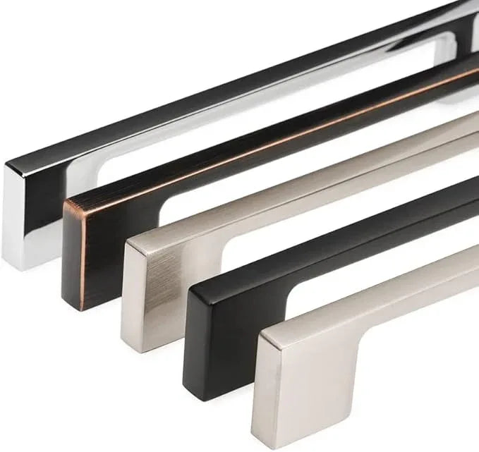 KOOFIZO 5 Pack 11-5/16 Inch Brushed Nickel Kitchen Cabinet Pulls Stain Nickel Cabinet Handles Silver Cabinet Hardware for Kitchen Cabinets Drawer P01 Dresser Cupboard Bedroom Bathroom - ModernBath