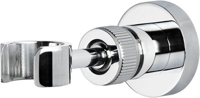 PHASAT Handheld Shower Head Holder Adjustable Solid Brass Handheld Shower Head Bracket Holder Wall Mount,Shower Wand Holder Chrome,A13023C - ModernBath