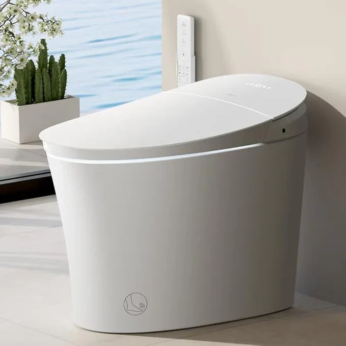 EPLO Smart Toilet Bidet,Auto Open Close,Foam Shiled,1000 Gram MaP Flush Score,Men's Auto Urinal Flush,Moving Dryer,ADA Comfort Chair Height,Heated Seat,Elongated Toilet with Tank Built in E18MAX - ModernBath