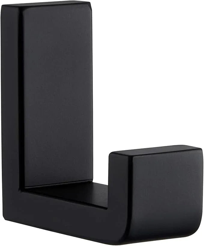 Angle Simple Towel Hook for Bathroom, SUS 304 Stainless Steel Compact Shower Robe Coat Wall Hook, Matte Black - ModernBath