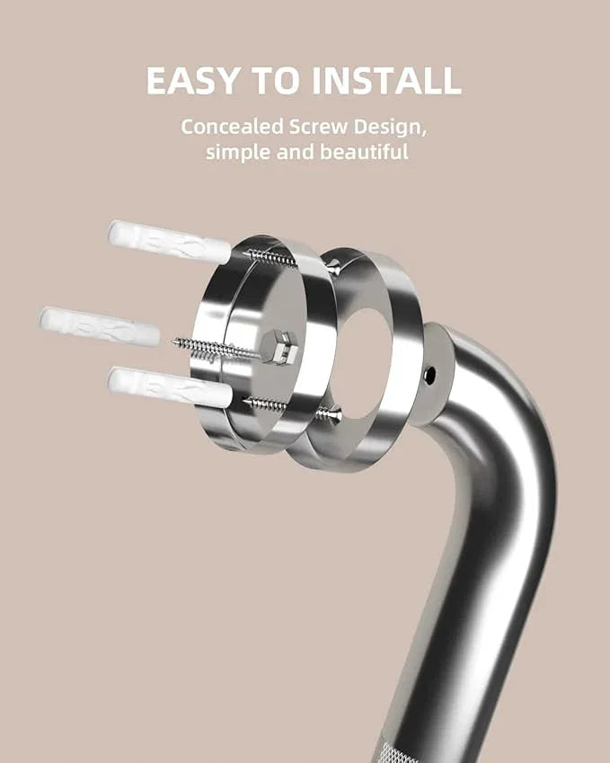 32 Inch Anti Slip Shower Grab Bar, Munzong Stainless Steel Bathroom Grab Bar, Satin Brushed Nickel Knurled Bathroom Balance Bar,Safety Hand Rail Support Handicap Elderly Senior Assist Bath Handle - ModernBath