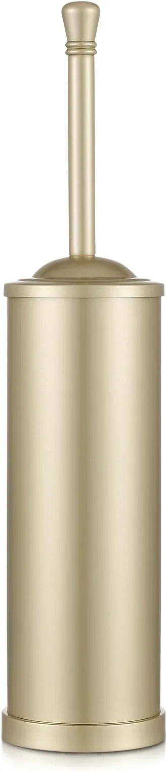 Gold Toilet Brush and Holder Set,304 Stainless Steel Toilet Bowl Brush and Holder for Bathroom,Heavy Duty Toilet Brush,Durable Scrubbing Bristles,Splash Resistant,Long Hanlde - ModernBath