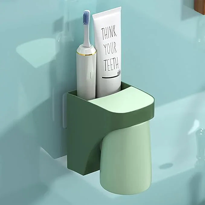 Magnetic Toothbrush Holder,sgzscl Flexible Wall Mounted Cup Water Drain Space Saving Storage Suction Organizer for Bathroom - ModernBath