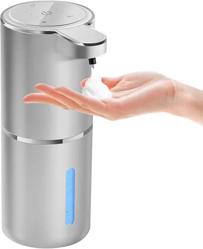 Automatic Foaming Soap Dispenser - Hand Free Pump Touchless Soap Dispenser USB Rechargeable Dispenser with 380ml, 4levels Adjustable Dispenser for Bathroom Kitchen - ModernBath