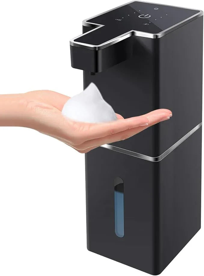 JEMISUN Automatic Foaming Soap Dispenser Touchless 380ml/12.8oz Rechargeable Hand Soap Dispenser Wall Mounted 4 Levels Adjustable Foam Soap Pump for Bathroom Kitchen Dish Soap - ModernBath