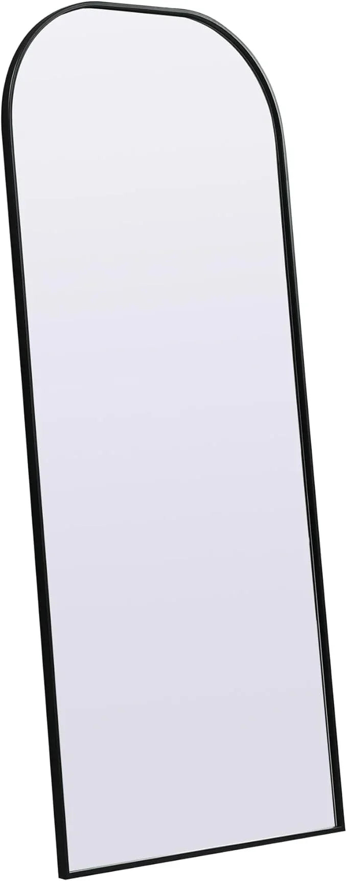 Illuminate, Metal Frame Arch Full Length Mirror 28X66 Inch in, Modern, Black - ModernBath