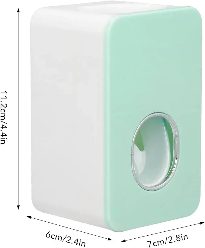 Automatic Toothpaste Dispenser Wall Mount Bathroom Accessories ABS with Super Glutinous Suction Pad for Kids Family(Green) - ModernBath
