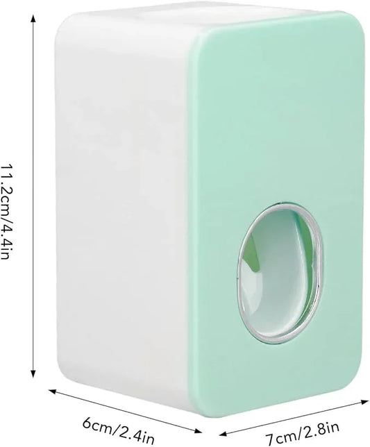 Automatic Toothpaste Dispenser Wall Mount Bathroom Accessories ABS with Super Glutinous Suction Pad for Kids Family(Green) - ModernBath