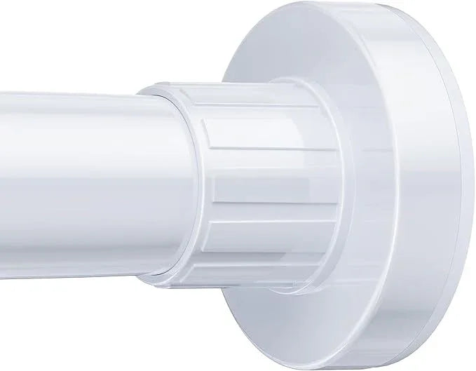Ausemku Shower Curtain Rod 32-65 Inch Adjustable - 1 Inch Diameter Heavy Duty No drill Spring Tension Shower Rod, Non-Slip Rustproof Telescopic Rod for Bathroom, White - ModernBath