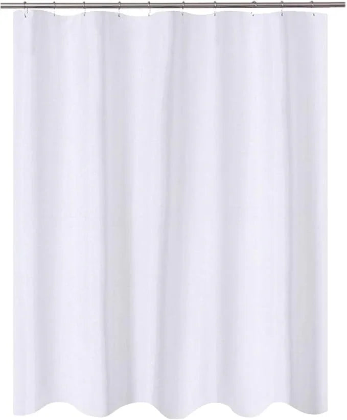 N&Y HOME RV Shower Curtain or Liner Fabric 60 x 64 inches, Perfect for Camping Travel Trailer, White Bathroom Curtains with Grommets, 60x64 - ModernBath