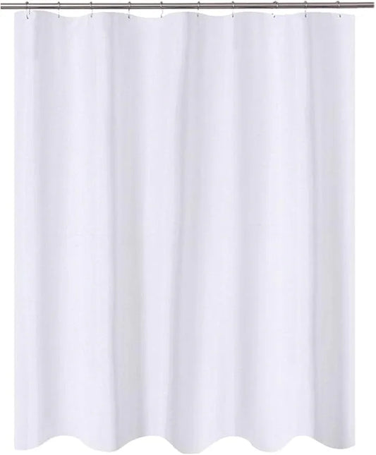 N&Y HOME RV Shower Curtain or Liner Fabric 60 x 64 inches, Perfect for Camping Travel Trailer, White Bathroom Curtains with Grommets, 60x64 - ModernBath