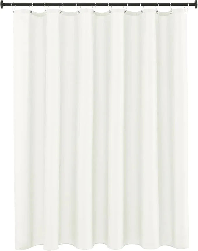 Biscaynebay Hotel Quality Fabric Shower Curtain Liners 72" X 72", Ivory Water Resistant Bathroom Curtains Rust Resistant Grommets Weighted Bottom Hem Machine Washable - ModernBath