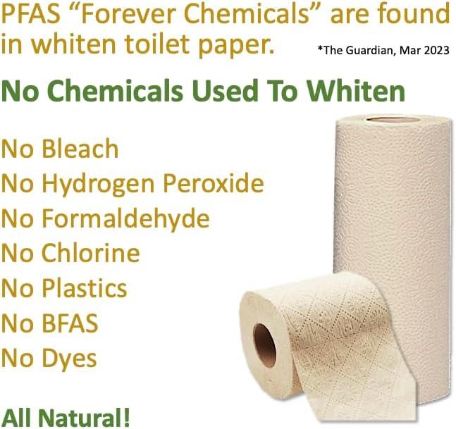 Purafide 100% Natural Bamboo Toilet Paper, Paper Towel Rolls, tree-free, unbleached, 3-Ply, 4 Paper Towel and 8 Large Toilet Paper Rolls (Home Pack Plus) - ModernBath