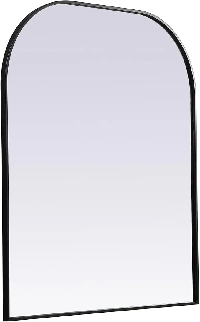 Illuminate, Metal Frame Arch Mirror 36X42 Inch in, Modern, Black - ModernBath