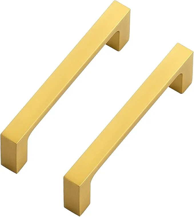Ravinte 20 Pack Solid 3-1/2 Inch Kitchen Square Cabinet Handles Brushed Brass Cabinet Pulls Drawer Pulls Kitchen Cupboard Hardware Handles - ModernBath