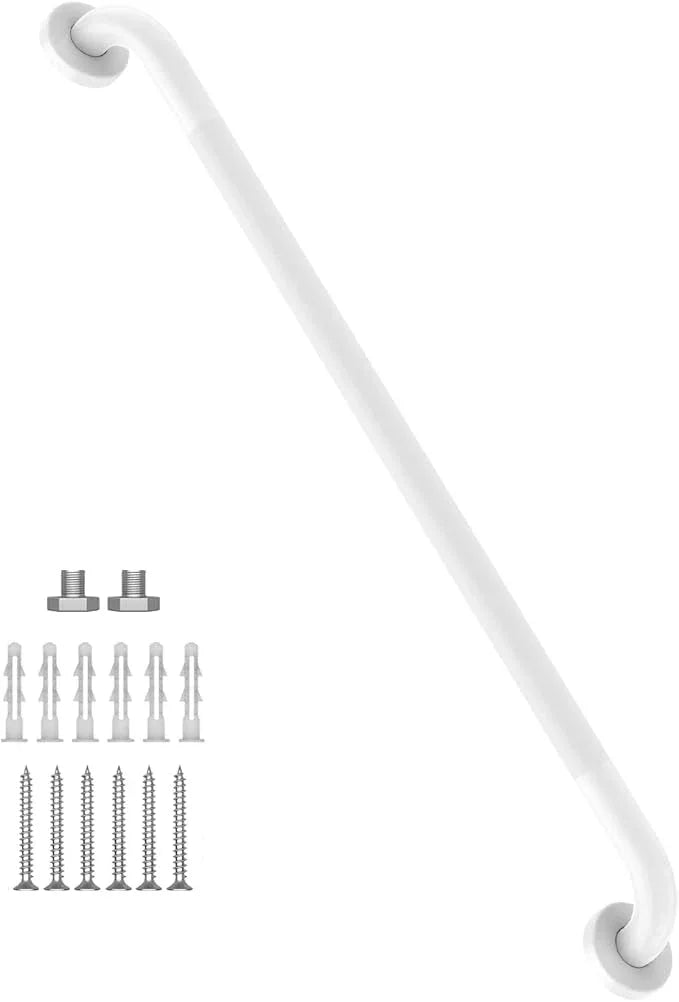 36 Inch Anti Slip Shower Grab Bar Oil Rubbed White, Munzong Bathroom Grab Bar, Knurled Bathroom Balance Bar,Safety Hand Rail Support Handicap Elderly Injury Senior Assist Bath Handle - ModernBath