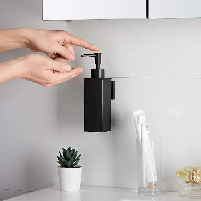 BGL Soap Dispenser Stainless Steel 304 Wall Mount Black Liquid and Soap Dispenser for Kitchen and Bathroom - ModernBath
