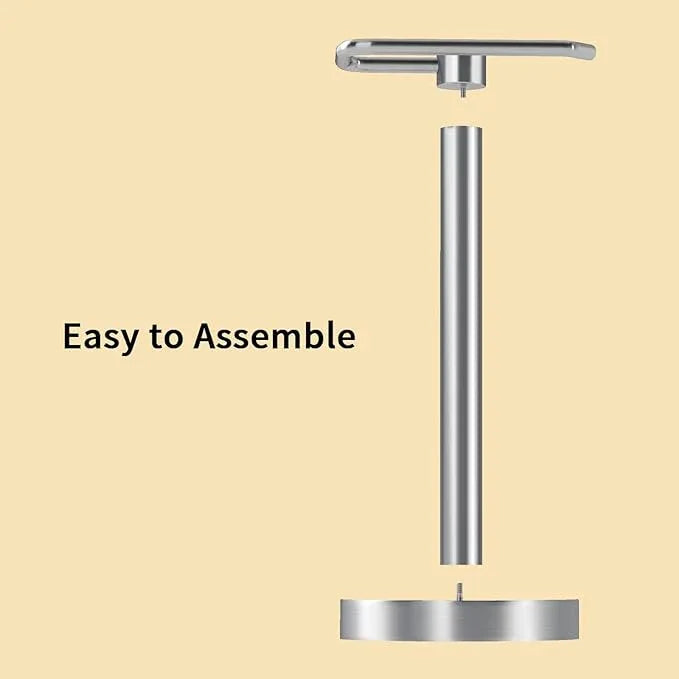 YUMORE Hand Towel Holder Stand Countertop Towel Rack Free Standing Towel Bar Hanger for Bathroom Kitchen (Brushed Nickel) - ModernBath
