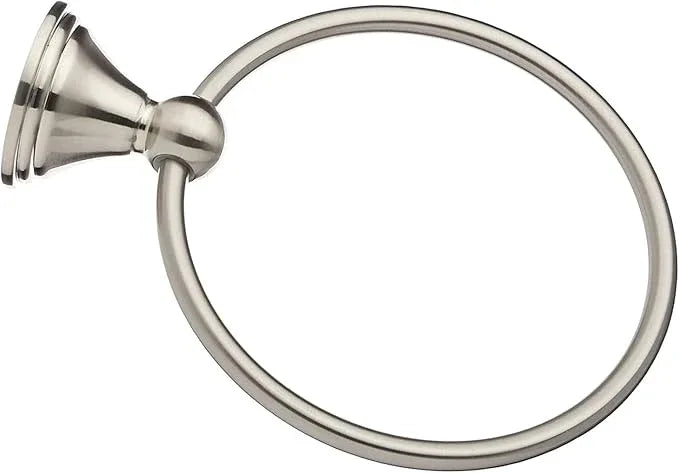 Amazon Basics Round AB-BR807-SN Modern Towel Ring, 6.3-inch Diameter, Satin Nickel - ModernBath