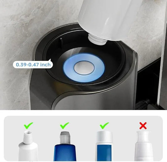 Automatic Toothpaste Dispenser Wall Mounted - Smart Touchless Toothpaste Squeezer with 3 Adjustable Levels, 2 Toothbrush Holders- for Kids and Adults, Bathroom Essentials - ModernBath