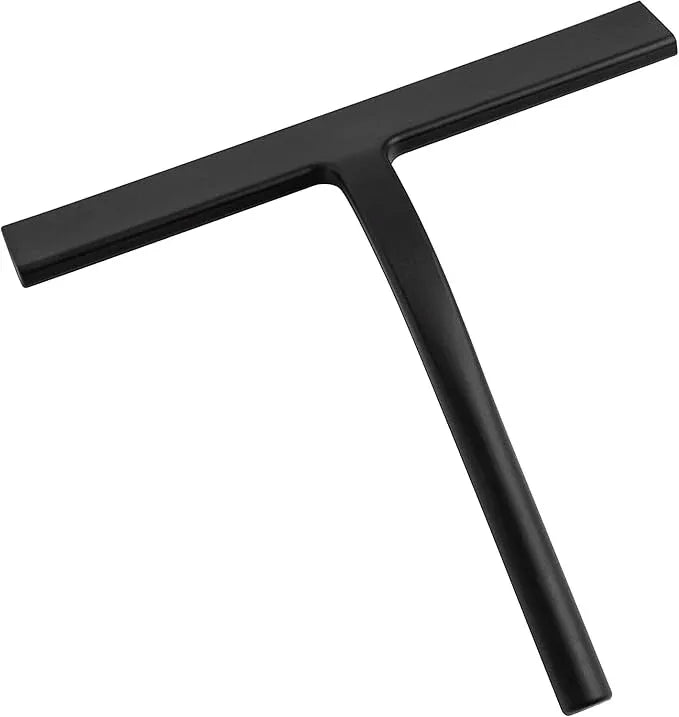 Original StoneStream Stainless Steel Shower Squeegee - Premium Quality Bathroom Squeegee with Non-Slip Handle and 2 Holders for Quick and Easy Cleaning of Glass, Tile, and Mirrors - Matte Black - ModernBath