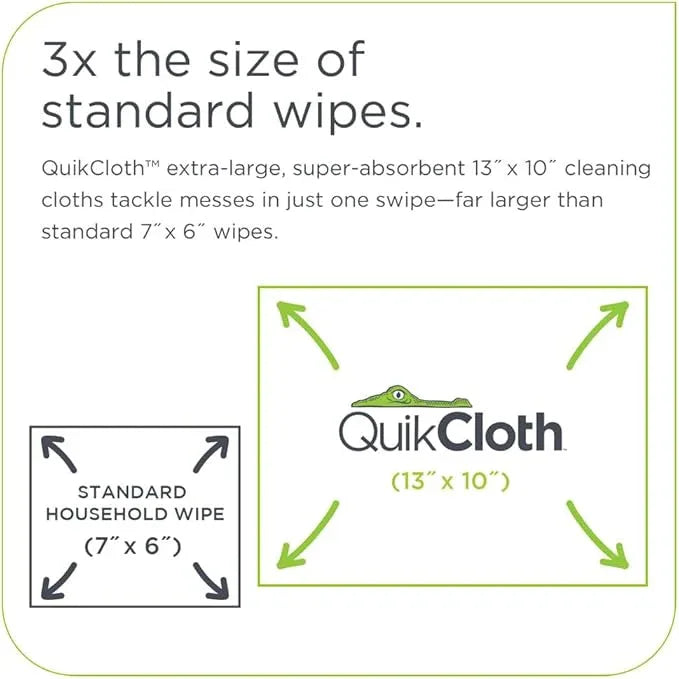 Quikcloth® Everyday Clean – Plant-Based, Gentle, Plastic-Free Cleaning Wipes for Home & Kitchen - Safe on Hands and Surfaces - ModernBath