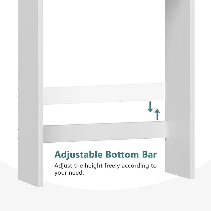 Over The Toilet Storage Cabinet, Over Toilet Bathroom Organizer with Adjustable Shelf and Double Doors, Space Saver Shelf Above Toilet Storage Cabinet (White) - ModernBath