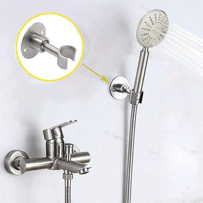 Shower Head Holder Wall Mount,Stainless Steel Handheld Shower Head Holder,Adjustable Shower Spray Holder Metal Shower Head Bracket,Brushed Finish - ModernBath