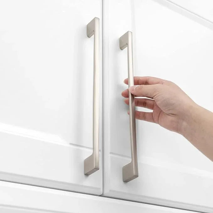 KOOFIZO 5 Pack 8-4/5 Inch Brushed Nickel Kitchen Cabinet Pulls Stain Nickel Cabinet Handles Silver Cabinet Hardware for Kitchen Cabinets Drawer P01 Dresser Cupboard Bedroom Bathroom - ModernBath