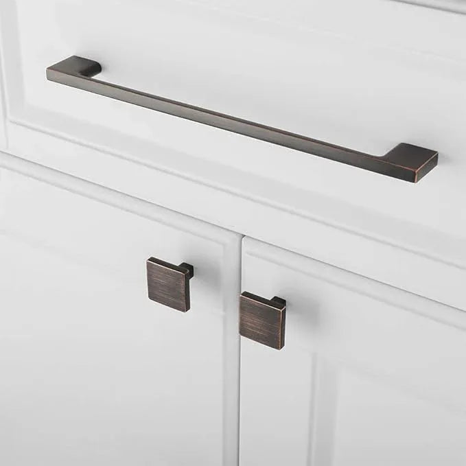KOOFIZO 5 Pack 8-4/5 Inch Oil Rubbed Bronze Kitchen Cabinet Pulls Rubbed Bronze Cabinet Handles Bronze Cabinet Hardware for Kitchen Cabinets Drawer P01 Dresser Cupboard Bedroom Bathroom - ModernBath