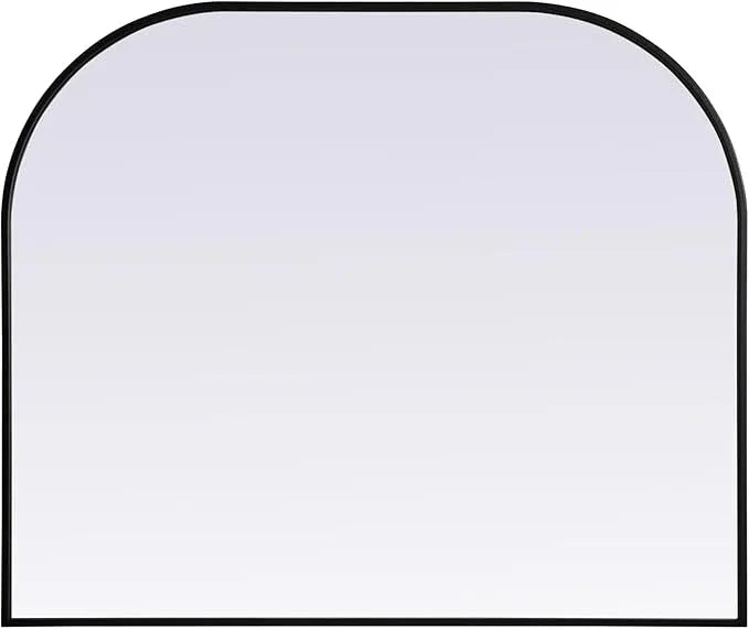 Illuminate, Metal Frame Arch Mirror 40X34 Inch in, Modern, Black - ModernBath