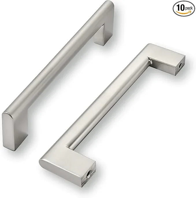 khtumeware 3-1/2 Inch Hole Center 10-Pack,Brushed Satin Nickel Heavy Duty Soild Cabinet Pulls,Kitchen Drawer Handle, Hardware for Bathroom, Drawer, Cabinet, Door Cabinet - ModernBath