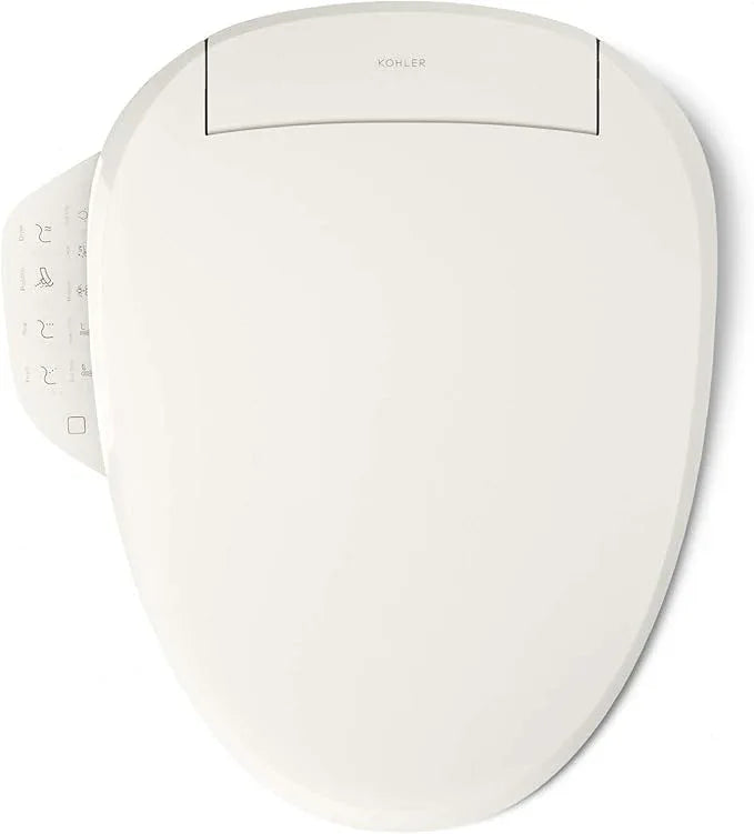 Kohler PureWash M250 Manual Round Bidet Toilet Seat, Biscuit, Quiet-Close Lid Prevents Slamming, Easy Installation with Quick-Release Hinges, Adjustable Spray Position & Pressure - ModernBath