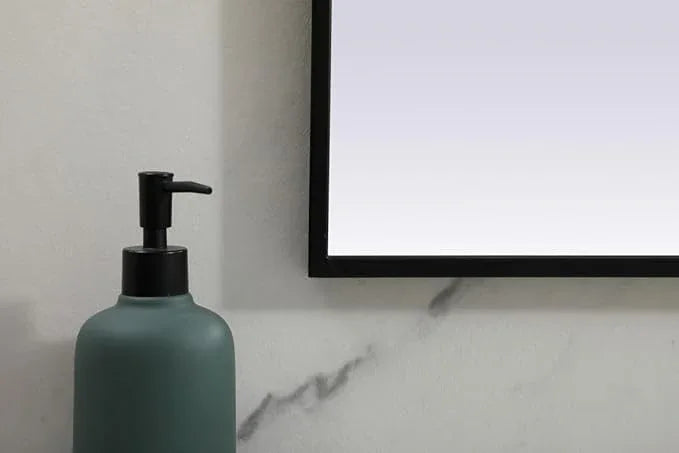 Illuminate, Metal Frame Arch Mirror 36X34 Inch in, Modern, Black - ModernBath