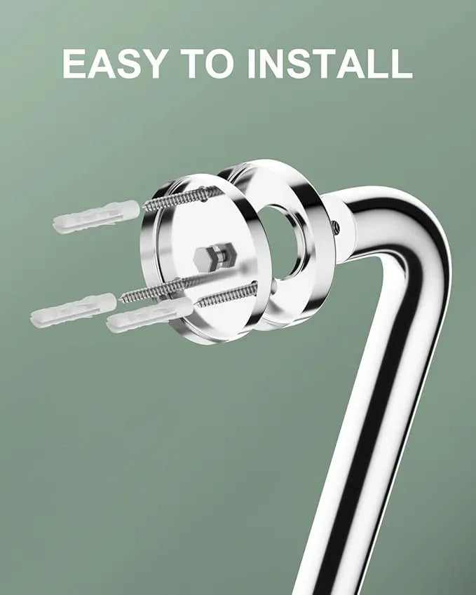 16 Inch Anti Slip Shower Grab Bar, Munzong Stainless Steel Bathroom Grab Bar, Satin Brushed Nickel Knurled Bathroom Balance Bar,Safety Hand Rail Support Handicap Elderly Senior Assist Bath Handle - ModernBath