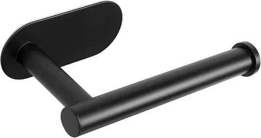 NearMoon Toilet Paper Holder Self Adhesive, Premium Thicken SUS304 Stainless Steel Rustproof Adhesive Toilet Roll Holder no Drilling for Bathroom, Kitchen, Washroom (1 Pack, Matte Black) - ModernBath