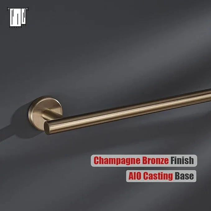 JQK Champagne Bronze Bath Towel Bar, 39 Inch 304 Stainless Steel Thicken 1mm Towel Rack Bathroom, Towel Holder Wall Mount, Useable Length 36 Inch, TB110L36-CB - ModernBath