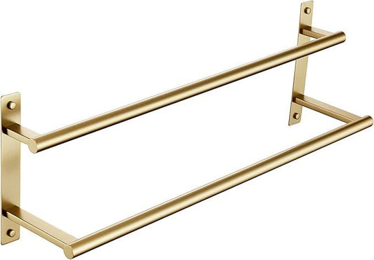 KOKOSIRI 20 Inch Bathroom Towel Racks Double Towel Bar Bath Towel Holder Towel Hanger Towel Shelf Wall Mount Stainless Steel Brushed Gold B5010BG-L20 - ModernBath
