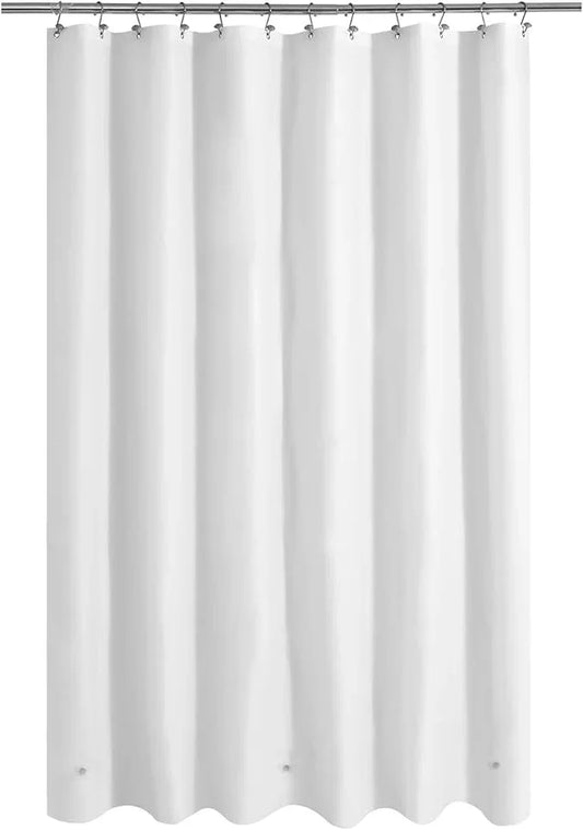 Mrs Awesome Long Shower Curtain Liner with 3 Magnets, 72x78 White PEVA Shower Liner, 78 Length Plastic Shower Curtain for Bathroom, Waterproof, 72 x 78, White - ModernBath