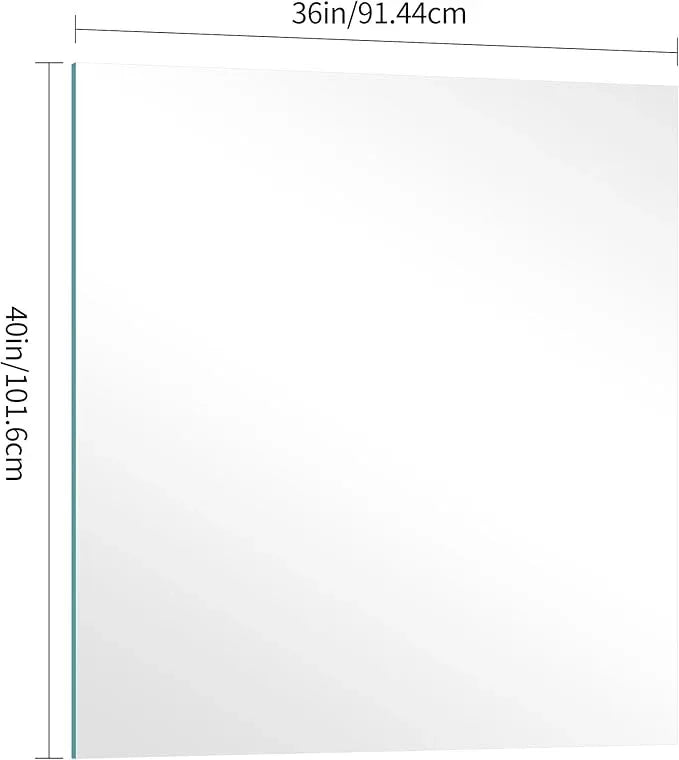 KOCUUY Large Frameless Mirror,36x40 Inch Rectangle Bathroom Vanity Mirror for Over Sink, Upgraded Shatterproof Unframed Design for Bedroom, Living Room, Entryway - ModernBath