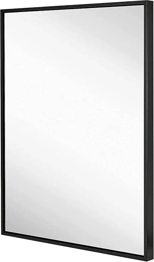 MEETDH Rectangle Bathroom Mirror 30x40 inch, Large Mirror with Black Frame, Rectangular Vanity Mirror 30" X 40", Modern Matte Wall Mounting Mirrors, Hang Horizontal or Vertical - ModernBath