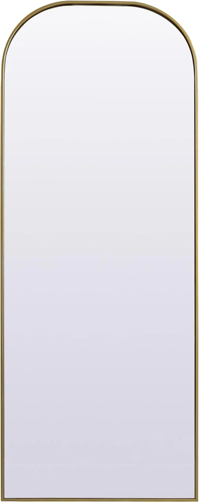 Illuminate, Metal Frame Arch Full Length Mirror 28X74 Inch in, Modern, Brass - ModernBath
