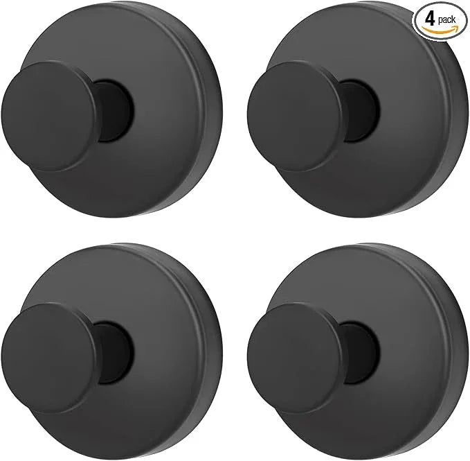Suction Cup Hooks for Shower, Bathroom,Glass Windows,Tile – Towel, Loofah, No-Drill Wreath Hanger for Front Door Waterproof Hook Hold,Black 4packs - ModernBath