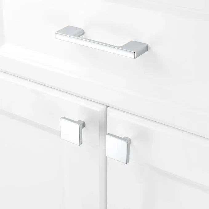 KOOFIZO 10 Pack 3 Inch Polished Chrome Kitchen Cabinet Pulls Chrome Cabinet Handles Chrome Cabinet Hardware for Kitchen Cabinets Drawer P01 Dresser Cupboard Bedroom Bathroom - ModernBath