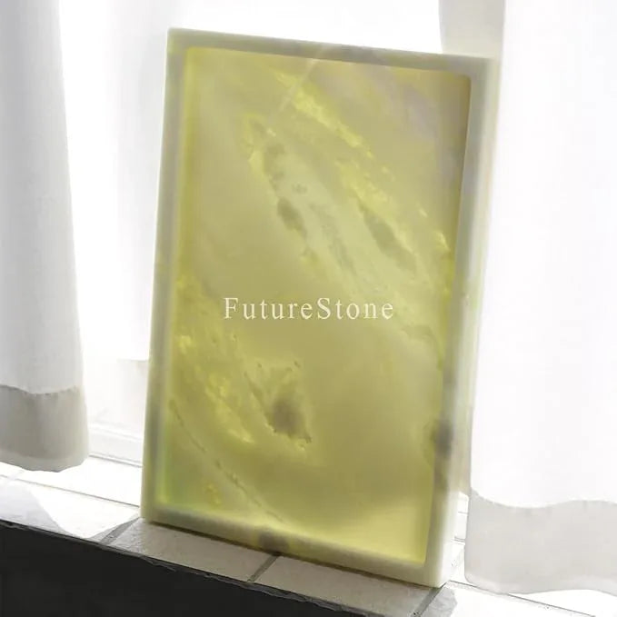 Real Luxurious Natural Marble Vanity Tray Genuine Marble Storage Tray for Home Decor Stone Tray for Bathroom/Kitchen/Vanity/Dresser,Plate Holder for Tissues, Candles, Towel - ModernBath