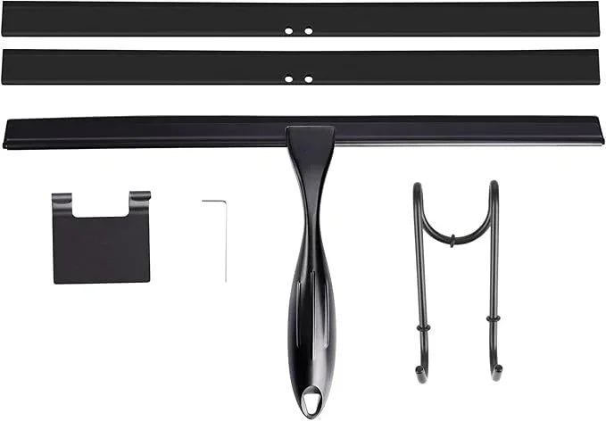 14'' Shower Squeegee, TOOVEM Squeegee for Shower Glass Door for Glass Doors, Windows, Bathroom, Car Windshield, Black - ModernBath