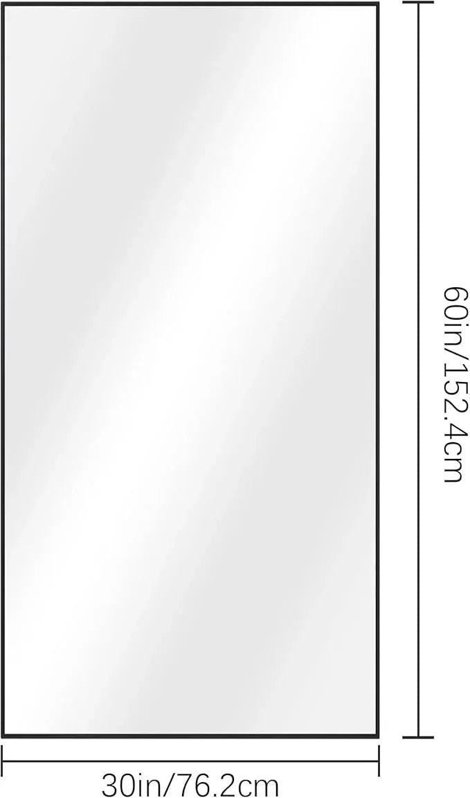 DESBING Black Bathroom Mirror for Wall, 30x60 Inch Rectangle Mirrors with Metal Frame, Modern Vanity Wall Mirror Decor for Entryway Hangs, Bathroom Living Room Horizontal or Vertical - ModernBath